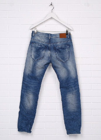 Синие демисезонные прямые джинсы One