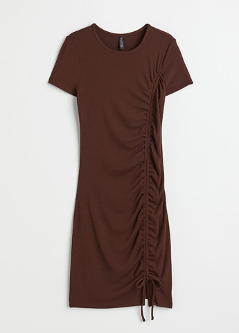 Коричнева кежуал сукня сукня-футболка H&M однотонна