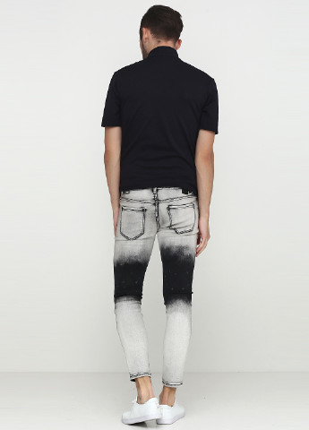 Серые демисезонные со средней талией джинсы Zuiki