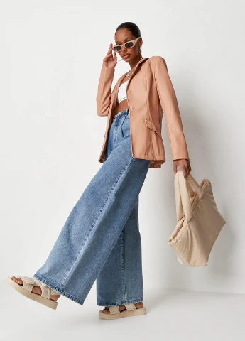Персиковый женский жакет Missguided однотонный - демисезонный