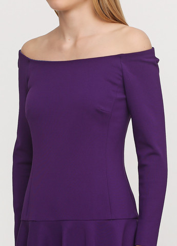 Фиолетовое кэжуал платье с юбкой-солнце Ralph Lauren однотонное