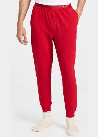 Красные домашние демисезонные брюки Calvin Klein