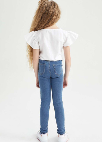 Светло-синие демисезонные скинни джинсы DeFacto