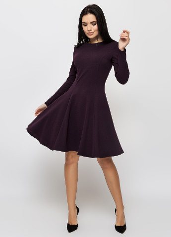 Темно-фиолетовое кэжуал платье клеш Simply Brilliant однотонное