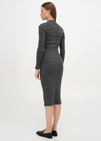 Темно-сіра кежуал сукня сукня-водолазка Soyler меланжева