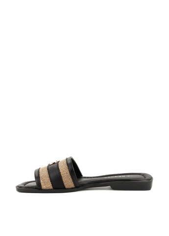 Черные шлепанцы Le'BERDES
