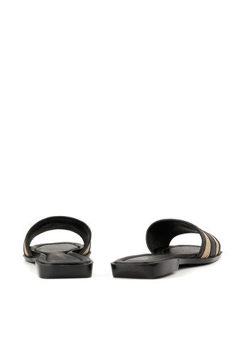 Черные шлепанцы Le'BERDES