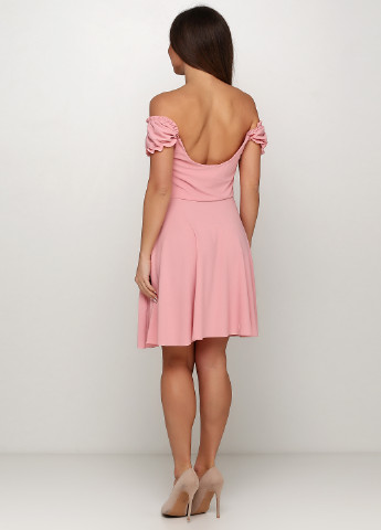 Рожева кежуал сукня кльош H&M однотонна