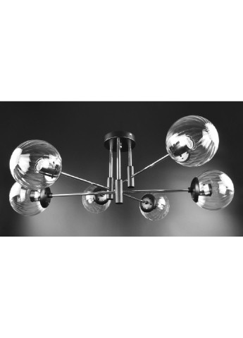 Люстра потолочная на 6 лампочек 51797/6 Черный 28х72х72 см. Sunnysky (253628739)