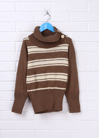 Коричневий демісезонний свитер пуловер Лютик