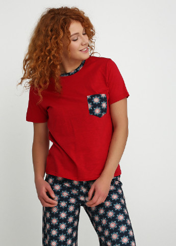 Красная всесезон пижама (футболка, брюки) Jhiva