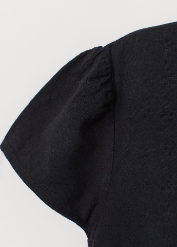 Черная летняя блуза на запах H&M