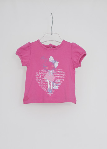 Розовая летняя футболка с коротким рукавом Birba