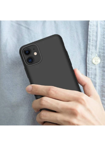 Пластикова накладка LikGus 360 градусів (opp) для Apple iPhone 12 (6.1"") Чорний (is_00000048820_4) GKK (250499712)