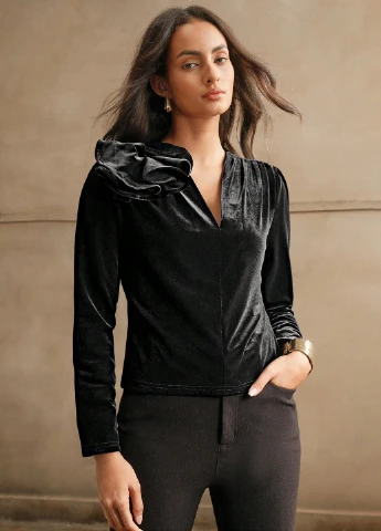 Чёрная блуза SHEIN