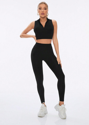 Комплект (топ, толстовка, леггинсы) SHEIN (330749680)