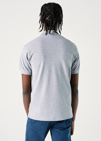 Серая футболка-поло для мужчин Lacoste меланжевая