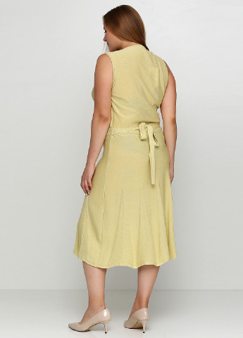 Светло-желтое кэжуал платье Valentino однотонное