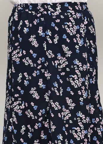 Синяя кэжуал цветочной расцветки юбка BRANDTEX CLASSIC миди