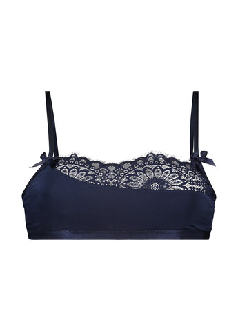 Темно-синій топ бюстгальтер Hunkemoller без кісточок поліамід