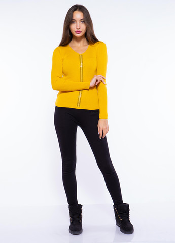 Желтый демисезонный пуловер пуловер Time of Style