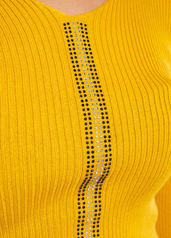 Желтый демисезонный пуловер пуловер Time of Style