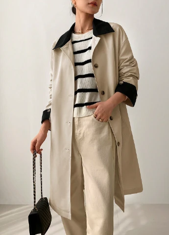 Плащ SHEIN на гудзиках демісезон (340699750)