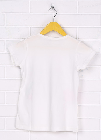 Молочная летняя футболка с коротким рукавом CHN