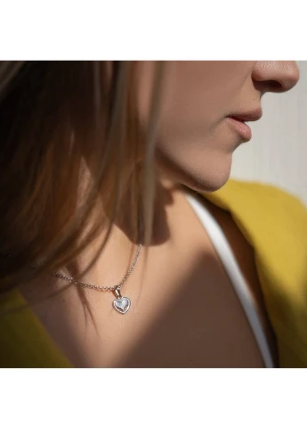 Серебряный кулон подвес без вставок Сердце UMAX (239968981)