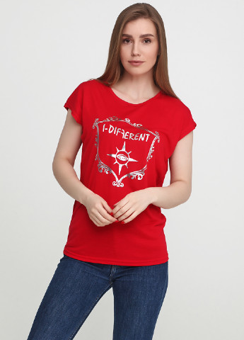 Красная летняя футболка Moda Trend