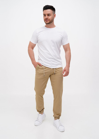 Бежевые кэжуал демисезонные джоггеры брюки Trend Collection