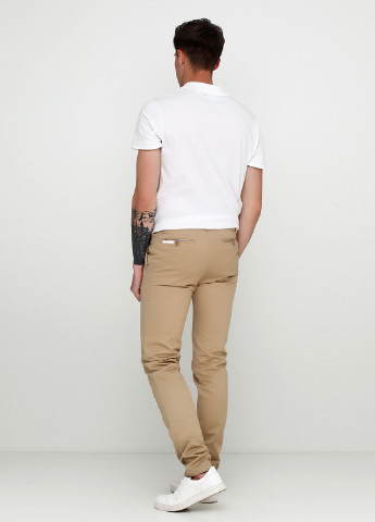 Светло-коричневые кэжуал демисезонные со средней талией брюки Pepe Jeans