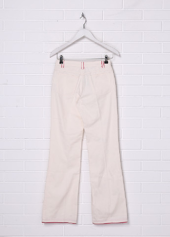 Светло-бежевые джинсовые демисезонные прямые брюки Pinco Pallino
