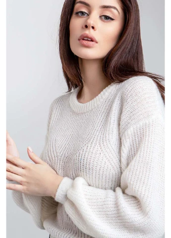 Белый демисезонный джемпер SL-Fashion