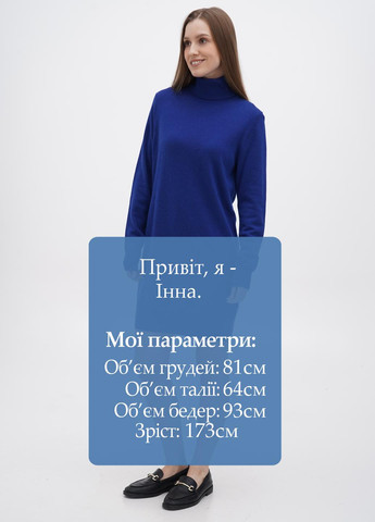 Синее кэжуал платье платье-свитер Michael Kors однотонное