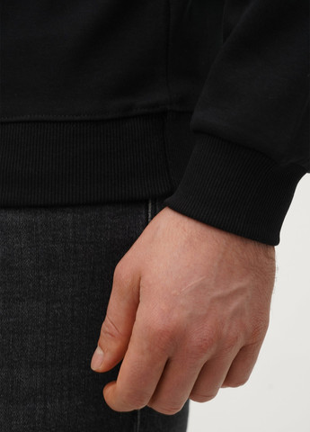 Черный свитшот Trend Collection рисунок без декора (305300829)