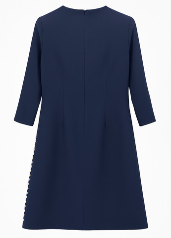 Индиго кэжуал платье футляр Sassofono однотонное