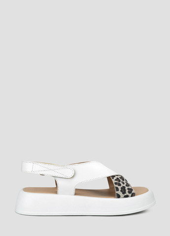 Белые босоножки Viscala на липучке с белой подошвой