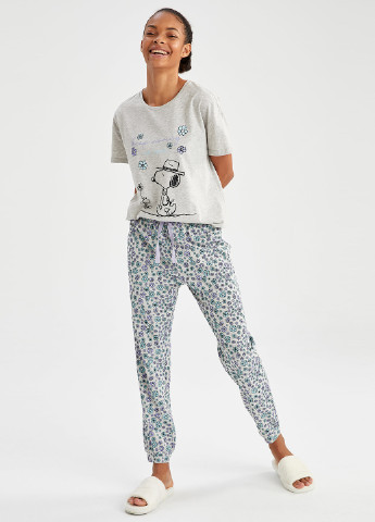 Комбинированная всесезон snoopy футболка + брюки DeFacto Трикотажный комплект