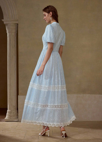 Светло-вишневое вечернее, кэжуал платье с юбкой-солнце SHEIN с цветочным принтом