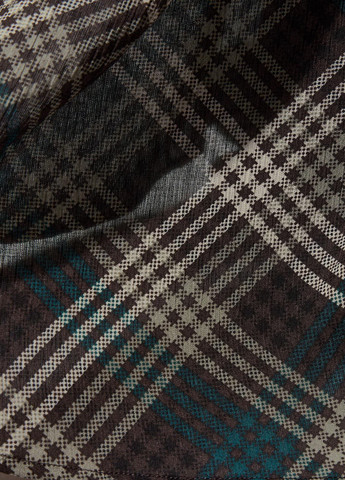 Черно-белое кэжуал платье клеш Uniqlo в клетку