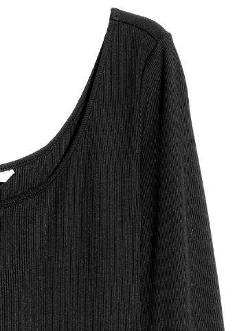 Черное кэжуал платье а-силуэт H&M однотонное