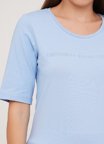 Голубая летняя футболка Society