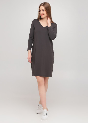 Темно-серое кэжуал платье Eileen Fisher однотонное