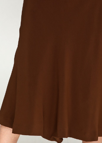 Коричневая кэжуал однотонная юбка Ralph Lauren миди