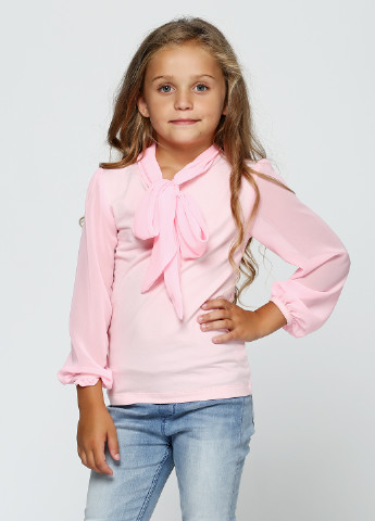 Розовая блузка с длинным рукавом Vidoli демисезонная