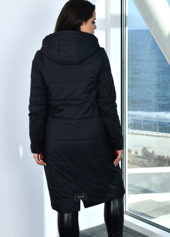 Черное демисезонное Женское демисезонное пальто Delfi черное 718122 Delfy