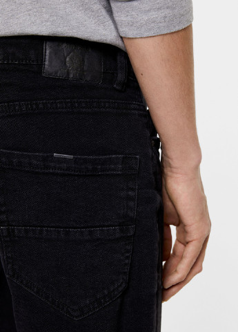 Черные демисезонные прямые джинсы Springfield