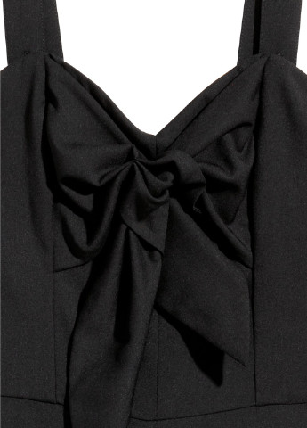 Комбінезон H&M однотонний чорний кежуал поліестер