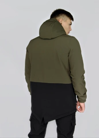 Оливковая (хаки) демисезонная куртка softshell "citizen" хаки-черная Intruder